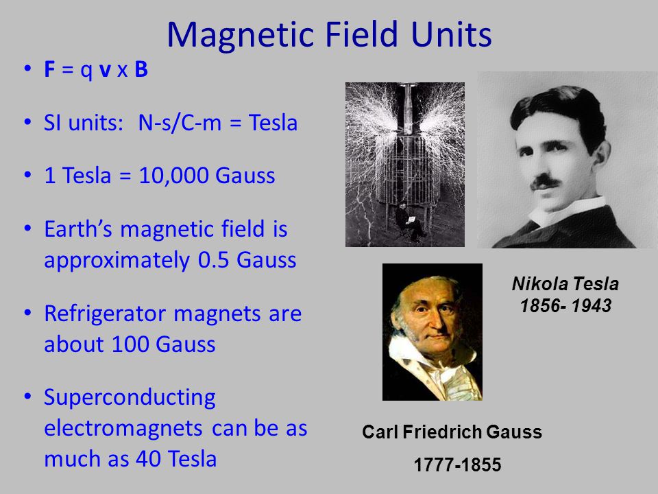 1 gauss in deals tesla